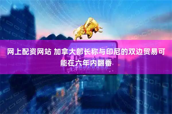 网上配资网站 加拿大部长称与印尼的双边贸易可能在六年内翻番