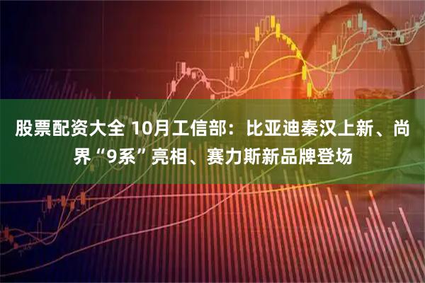 股票配资大全 10月工信部：比亚迪秦汉上新、尚界“9系”亮相、赛力斯新品牌登场